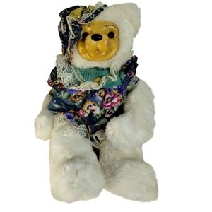 Robert Raikes "Flora" Bear #52/450‎ Signed Wooden Face Limited Edition 18"